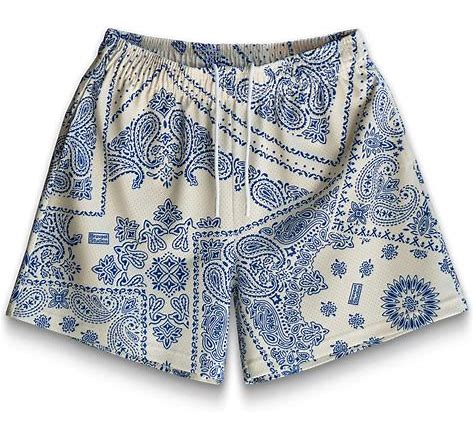 Bravest Studios Blue Paisley Shorts Size Large