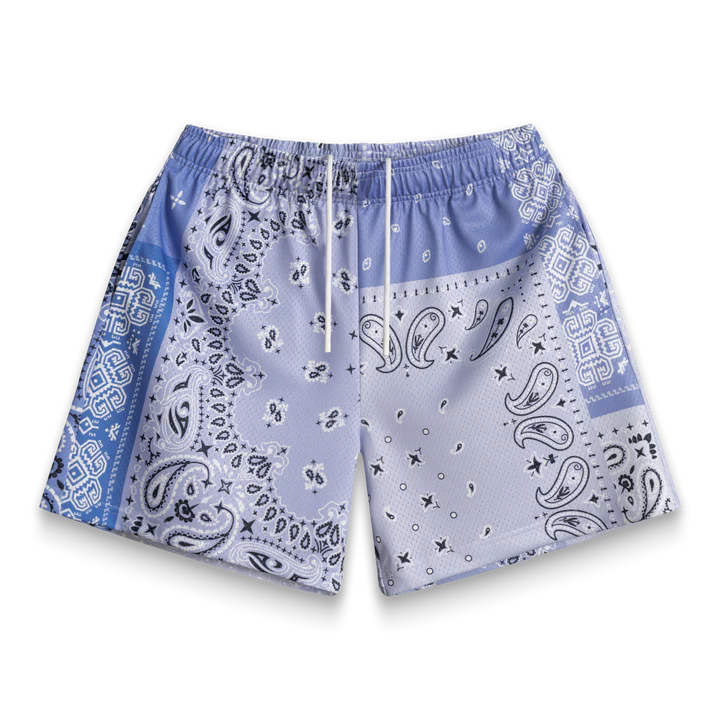 Bravest Studios Sky Patchwork Paisley Shorts Size M