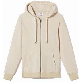 Feat Blanket Blend Unisex Zip Up Hoodie - Color Oatmilk Size Large